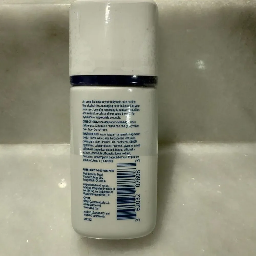 NWT OBAGI Nu-Derm Restores Skin's Natural pH AM PM Toner 2 59 ml